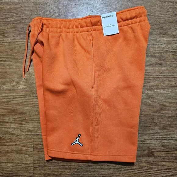 Air Jordan Brooklyn Fleece Shorts Women's Small S Orange Lobster DX0380-847 New - Picture 4 of 15